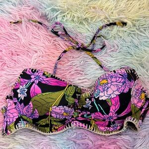 Victoria’s Secret Floral Padded Underwire Swim Bikini Top